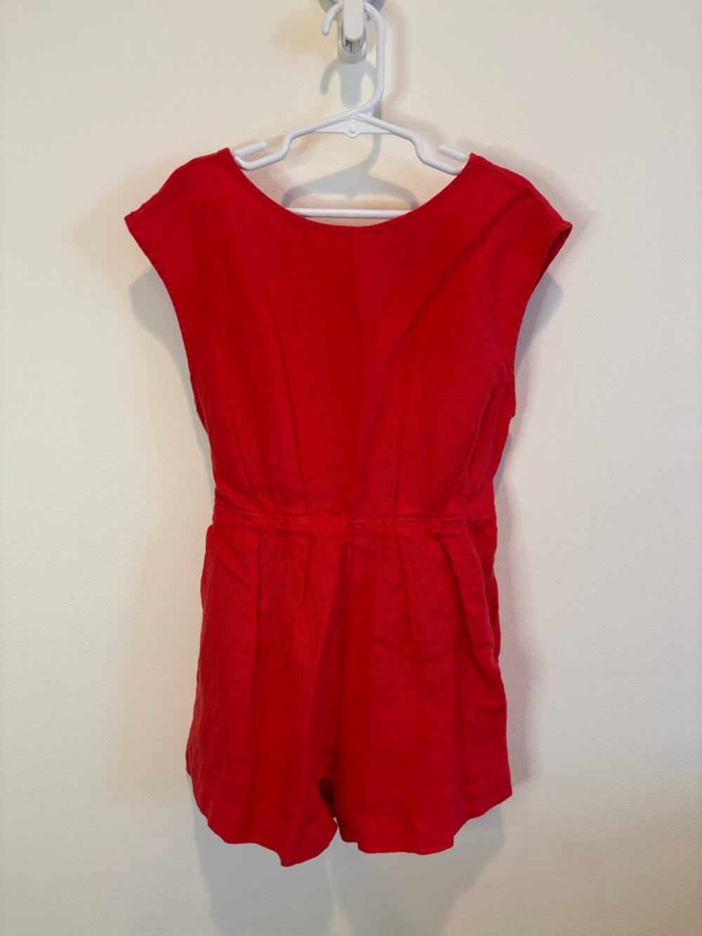 Zara red‎ linen jumpsuit NWT girls size 7 yrs old
